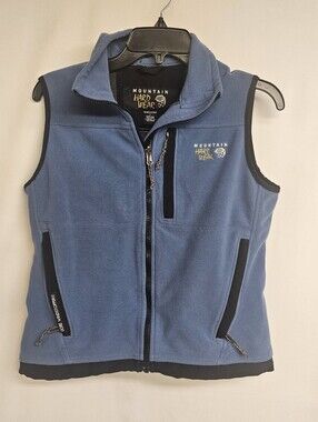 Mountain Hard Wear Women's Blue Gore Windstopper Full Zip Tech Fleece Vest Sz Sm